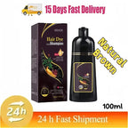 3 in 1 Black Hair Dye Shampoo for Gray Hair Coverage