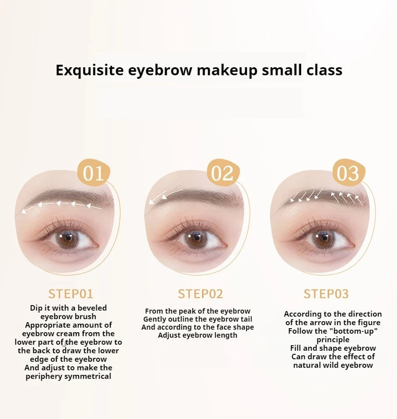 Two Tone Matte Eyebrow Cream Long Lasting Waterproof Brow Makeup - 15