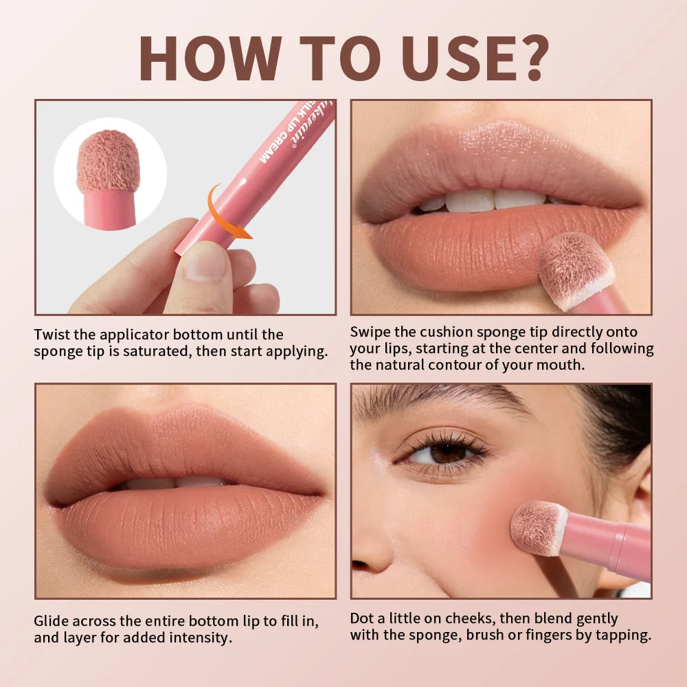 Matte Cushion Silk Lip Cream and Blush