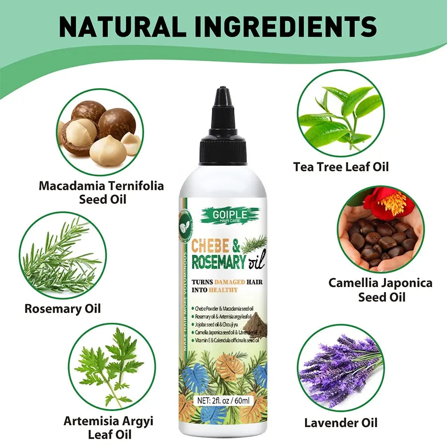60ml Chebe and Rosemary Hair Oil Strengthening Treatment - 2