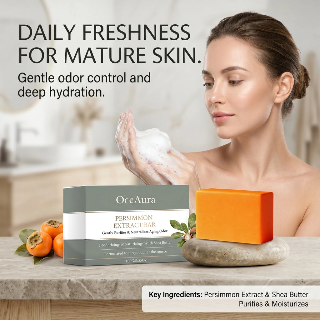 Persimmon Extract Deodorizing Body Soap for Aging Odor