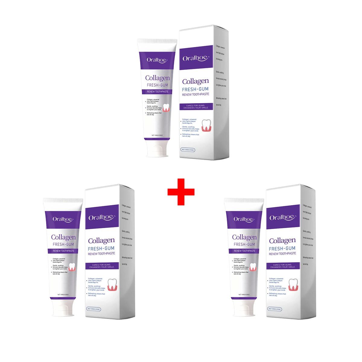 Collagen Whitening Toothpaste for Gum Care and Fresh Breath