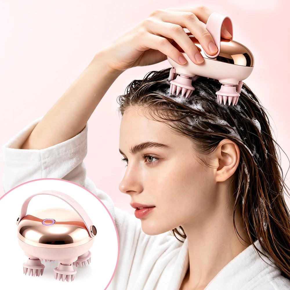 Electric Waterproof Scalp Massager for Hair Growth and Relaxation - 1