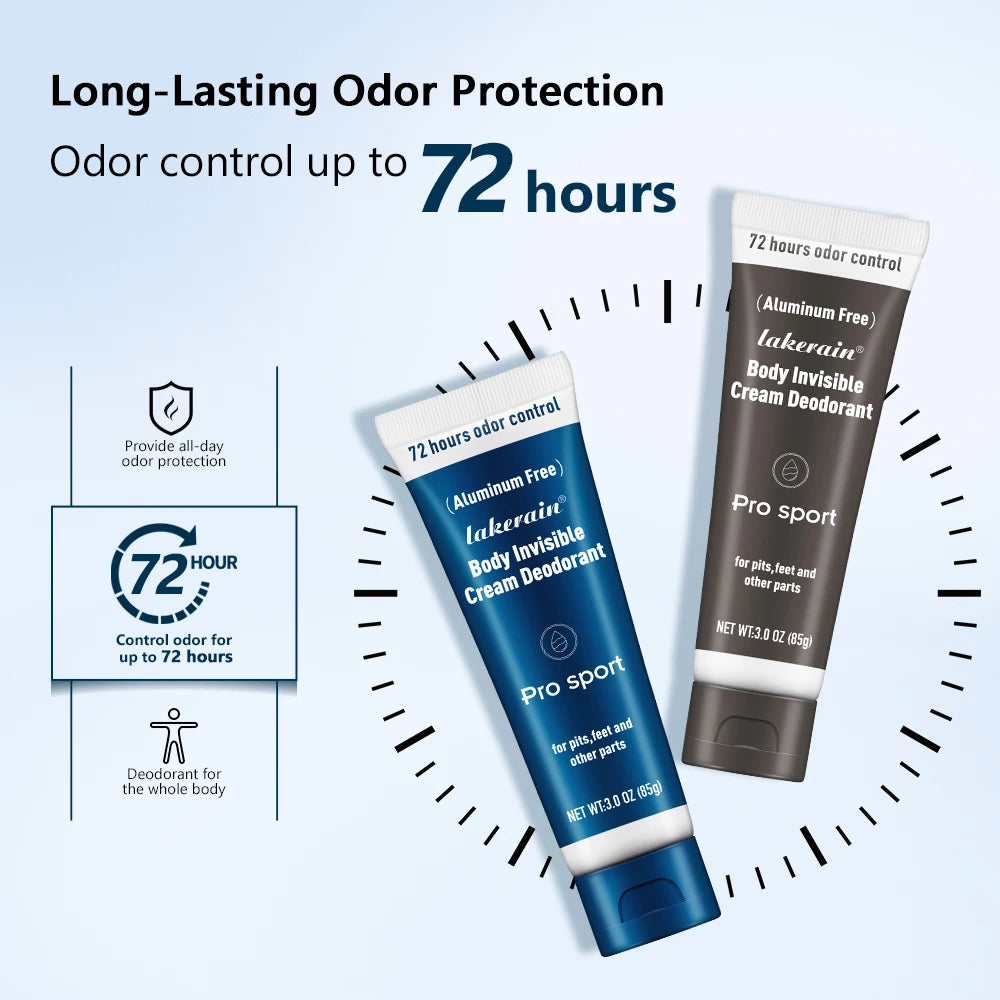 All-Day Invisible Body Deodorant Cream for Odor Control