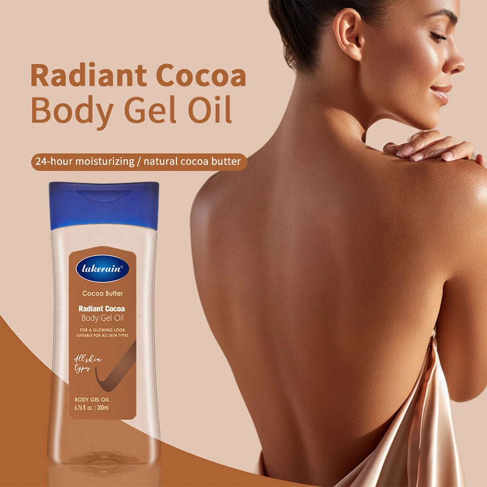 Radiant Cocoa Body Gel Oil for Deep Hydration and Glowing Skin