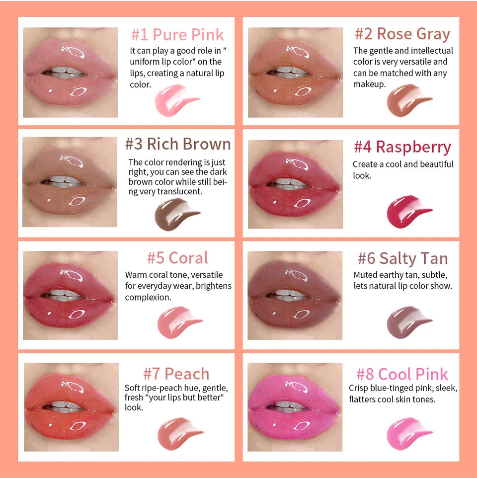 Hydrating Peptide Lip Tint for Plump Mirror Shine Lips - 8
