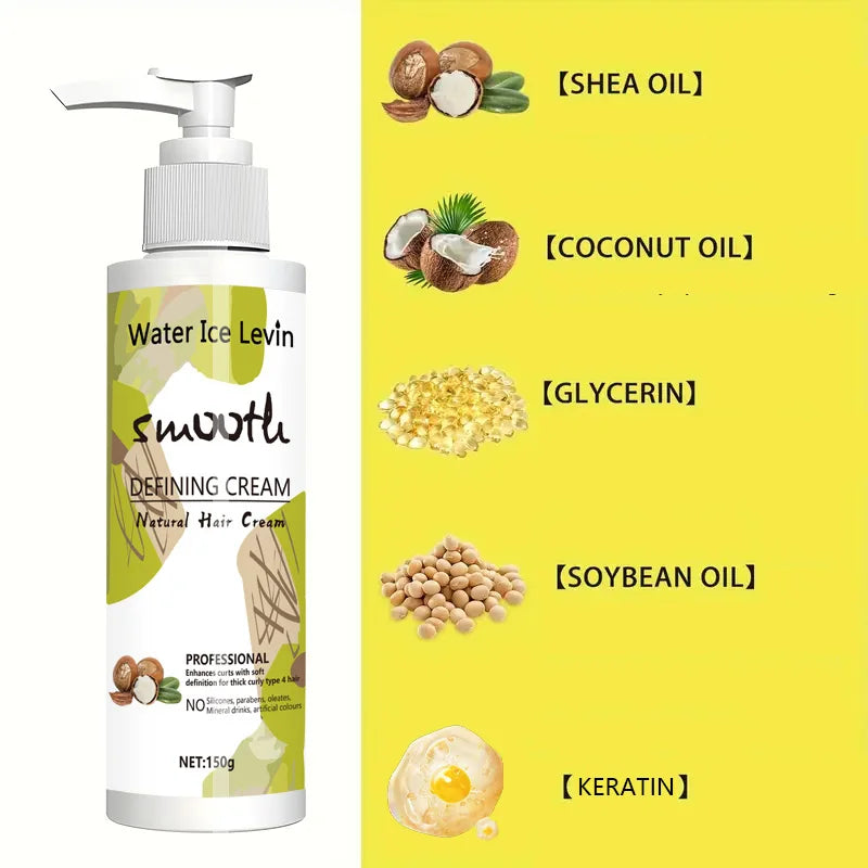Water Ice Levin Curling Cream Anti Frizz Hair Defining Styling Lotion