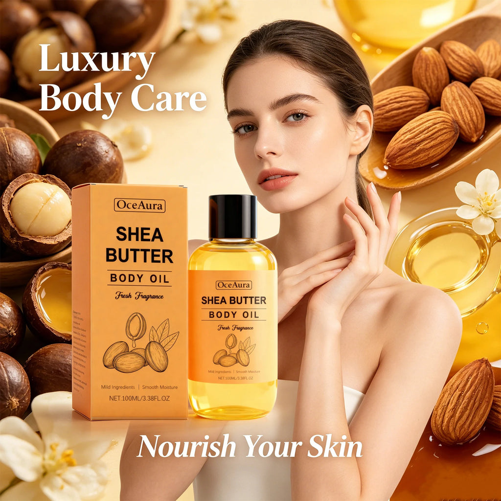 Nourishing Shea Butter Body Oil for Dry Skin Hydration