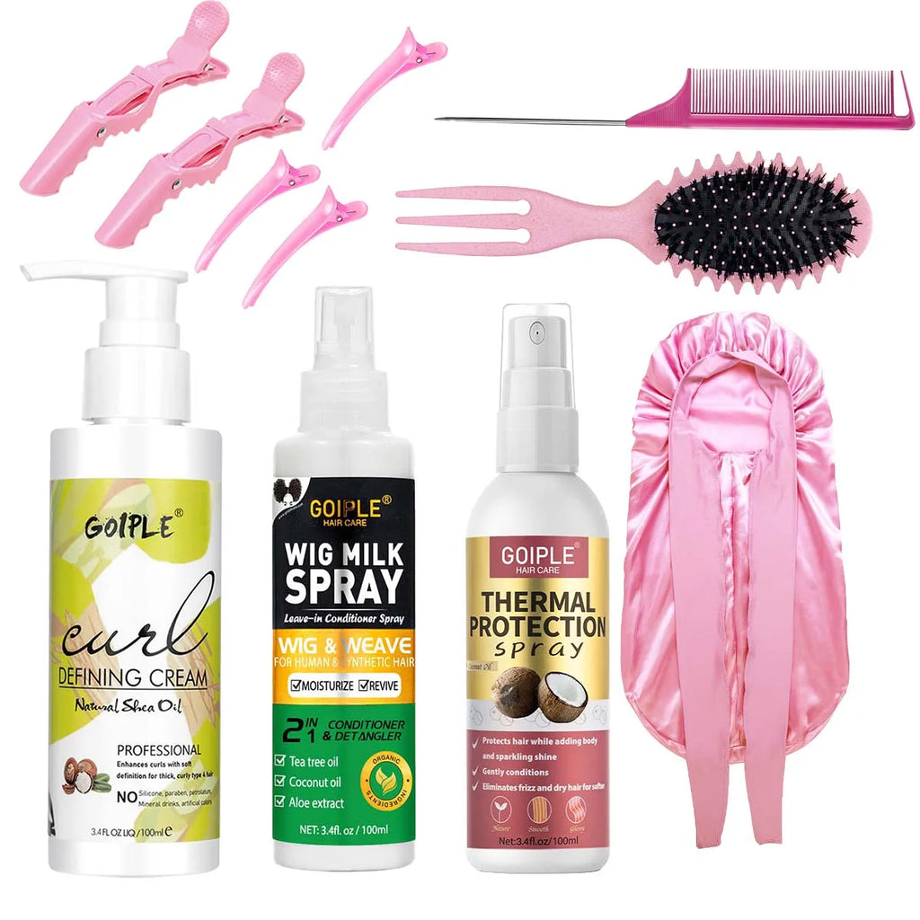 Goiple Curly Hair Care Styling Set Anti Frizz Wig Defining Kit