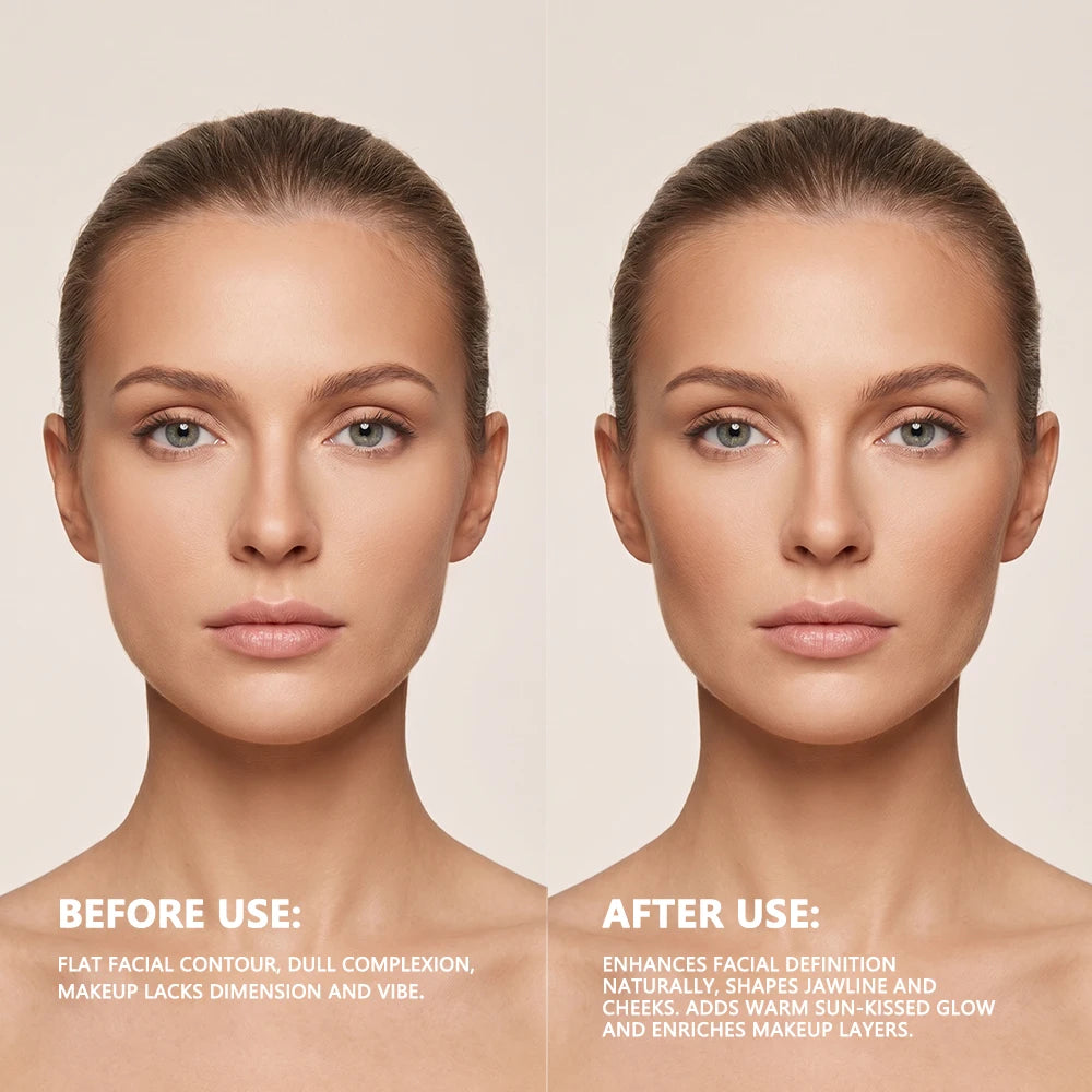 Soft Matte Bronzer Powder for Natural Face Contouring