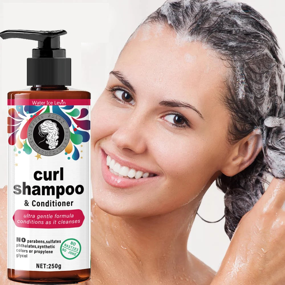 250g Curly Hair Shampoo and Conditioner Rose Scented