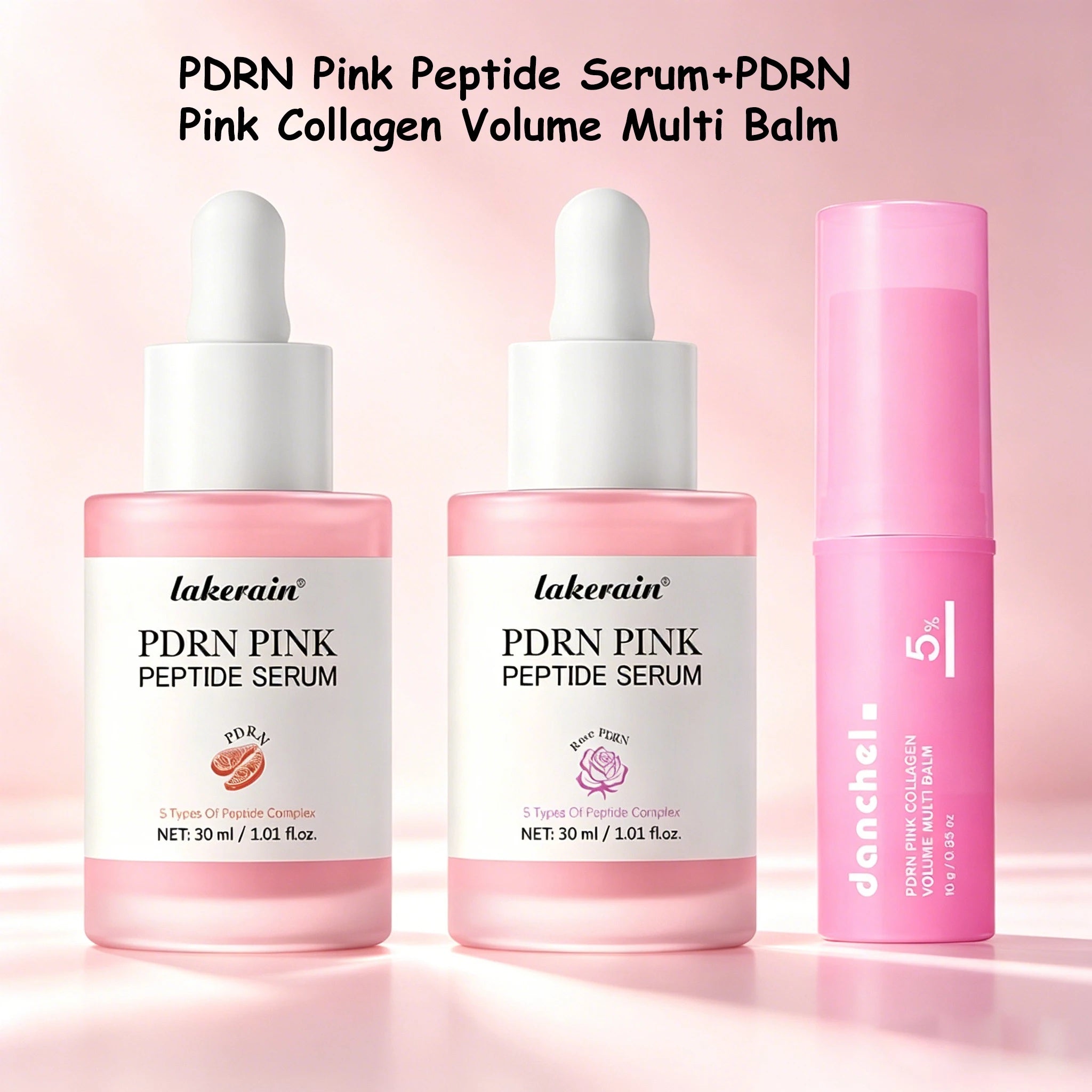 PDRN Pink Peptide Facial Serum and Collagen Multi Balm Set - 1