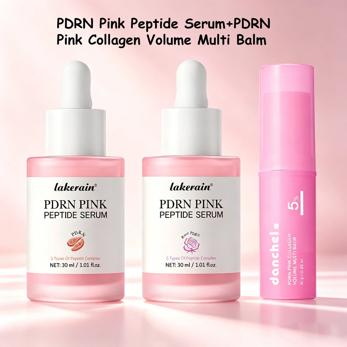 PDRN Pink Peptide Facial Serum and Collagen Multi Balm Set