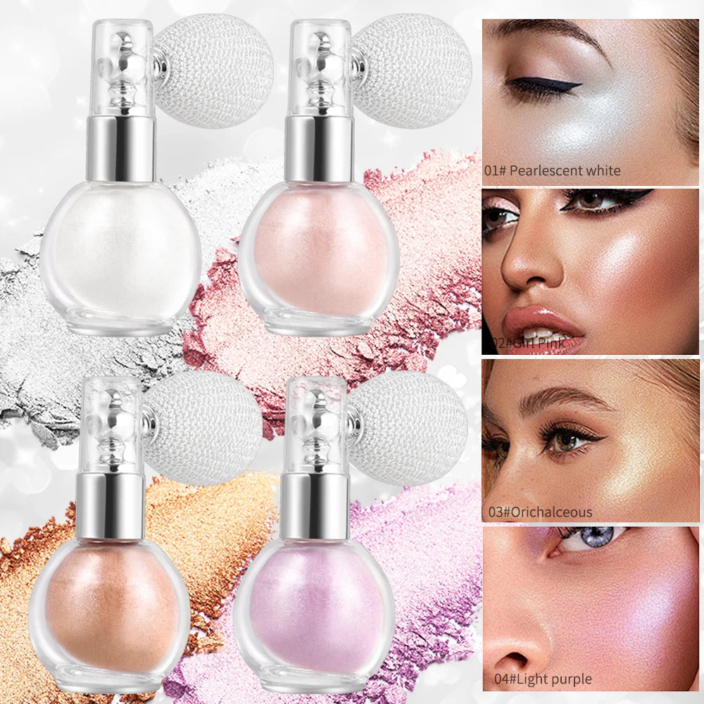 Flash Spray Glitter Highlighter Makeup for Face Body and Neck