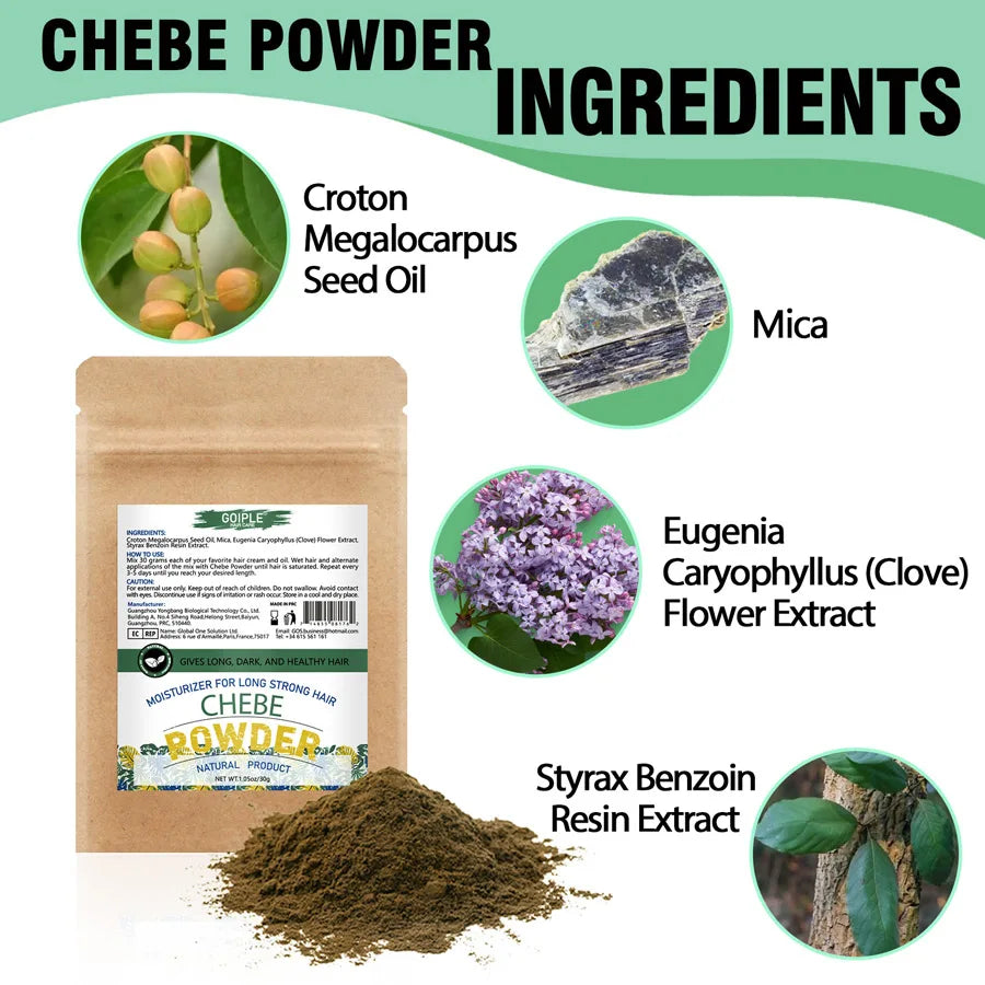 Natural Chebe Powder Hair Conditioner and Scalp Repair Treatment 30g - 10