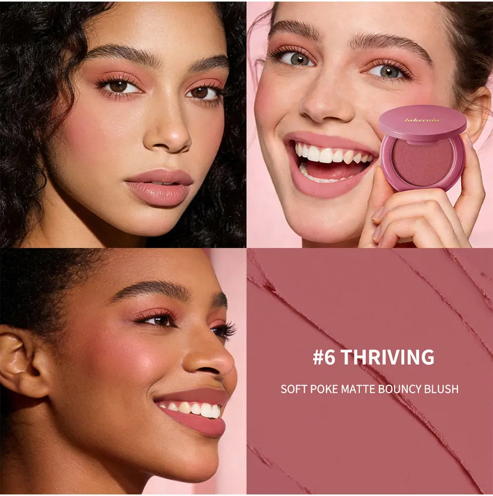 Matte Cream to Powder Bouncy Blush for Natural Flush