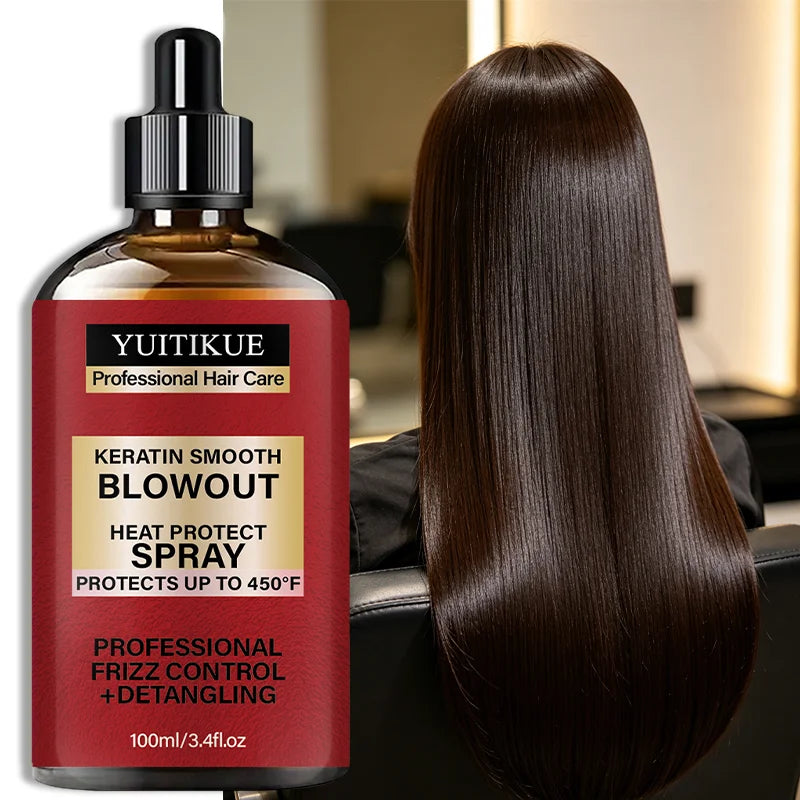 Keratin Smooth Blowout Heat Protect Hair Spray 100ml - 7