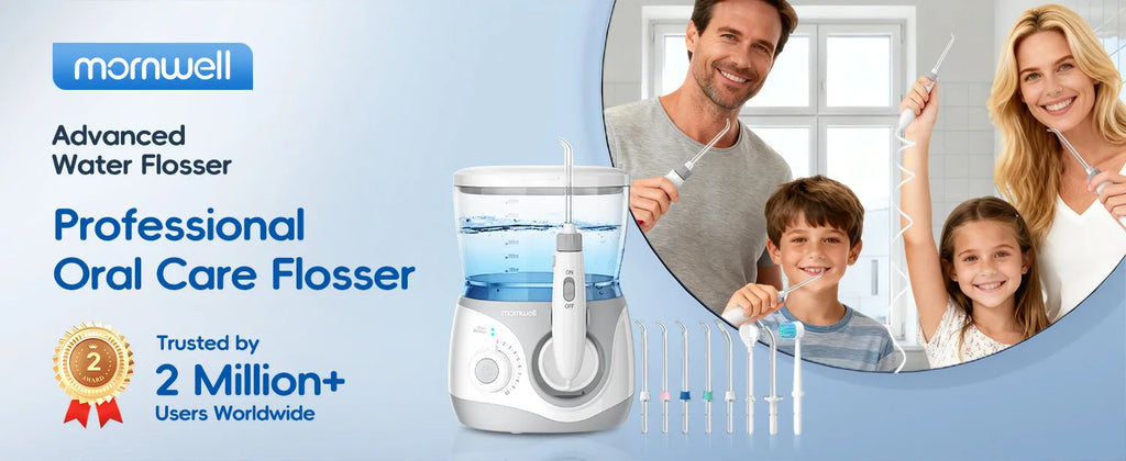Electric Water Flosser for Teeth with 8 Nozzles and 10 Pressure Settings