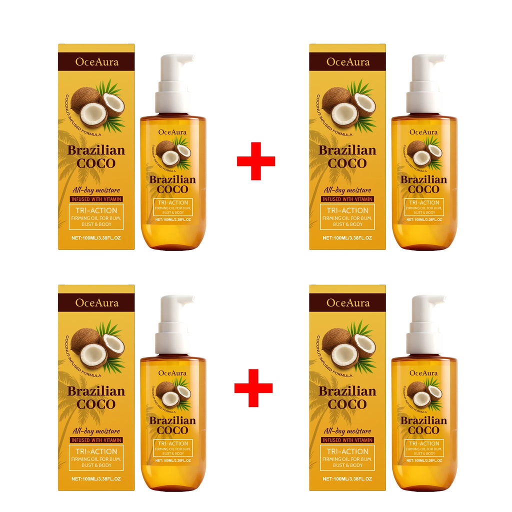 Coconut Firming Body Oil for Skin Hydration and Elasticity