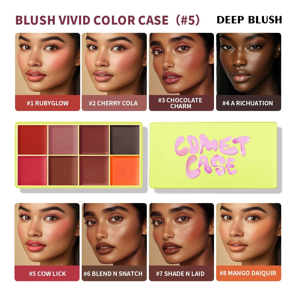 8-Color Cream Blush and Contour Palette