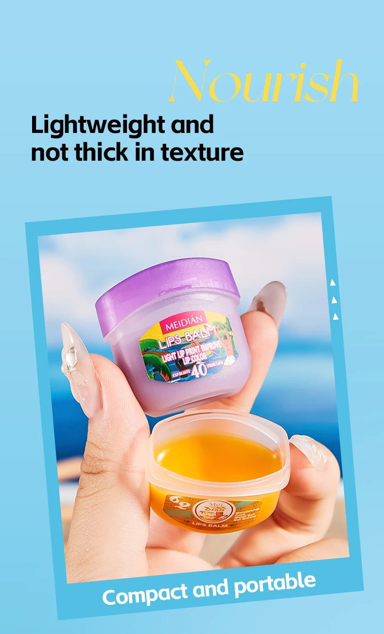 Meidian Fruity Lip Balm Set Moisturizing Lip Care Treatment - 13