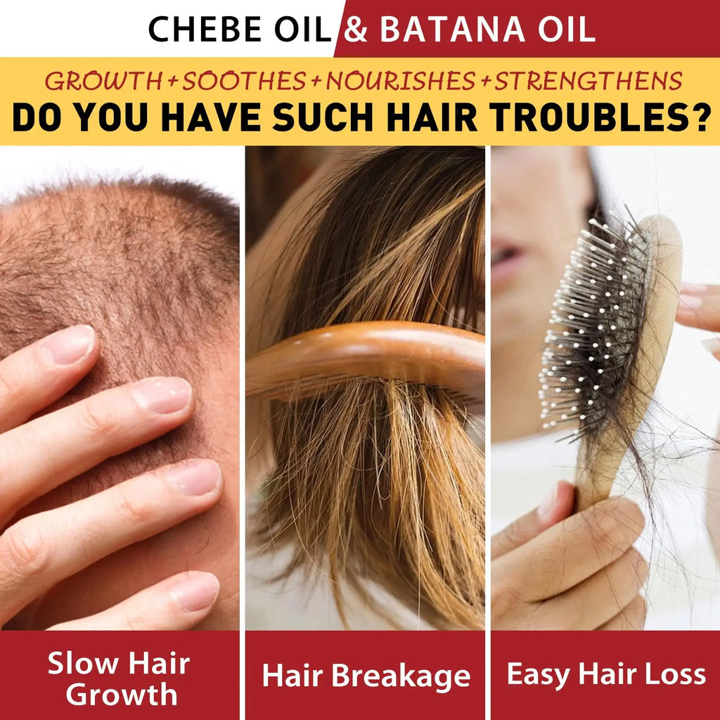 Lockmio Chebe and Batana Oil Hair Care Set for Healthy Nourished Hair