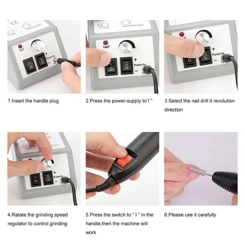 Electric Nail Drill Professional Manicure Pedicure File Set