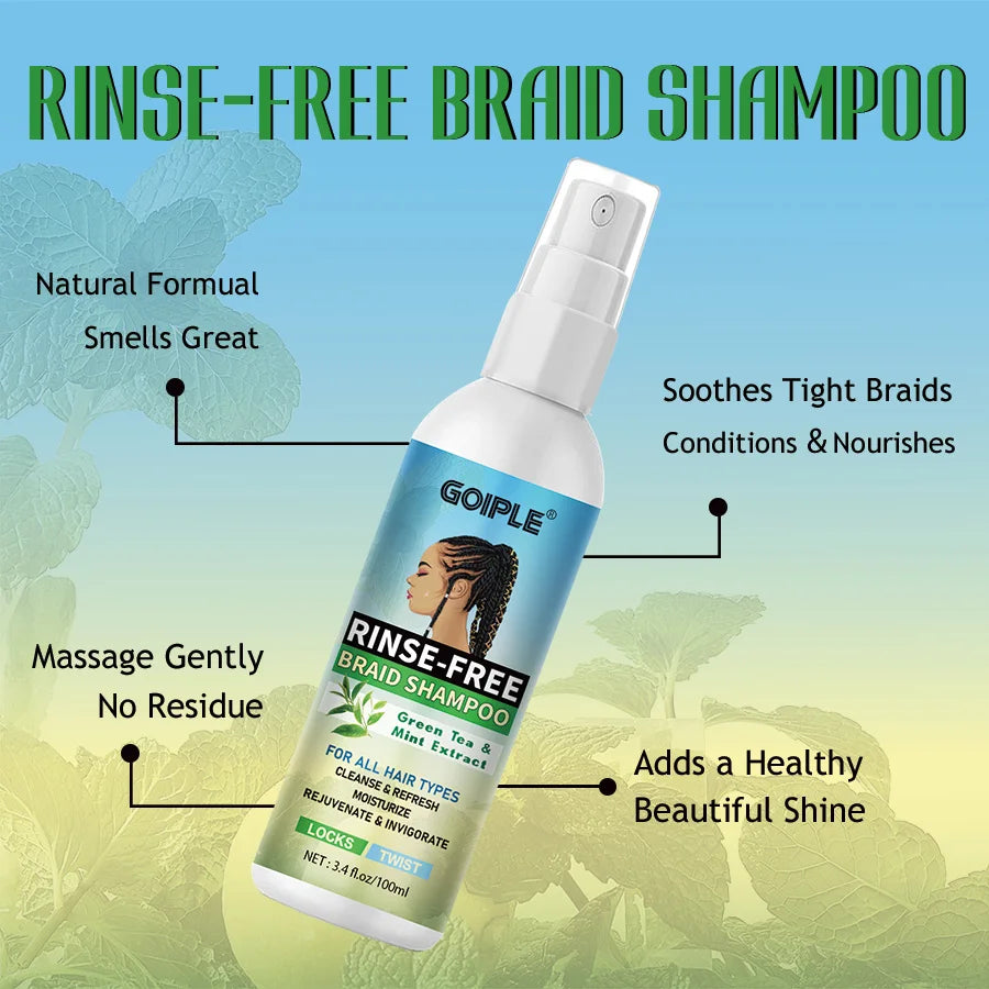 Rinse Free Braid Shampoo and Nourishing Braid Essence Oil Set