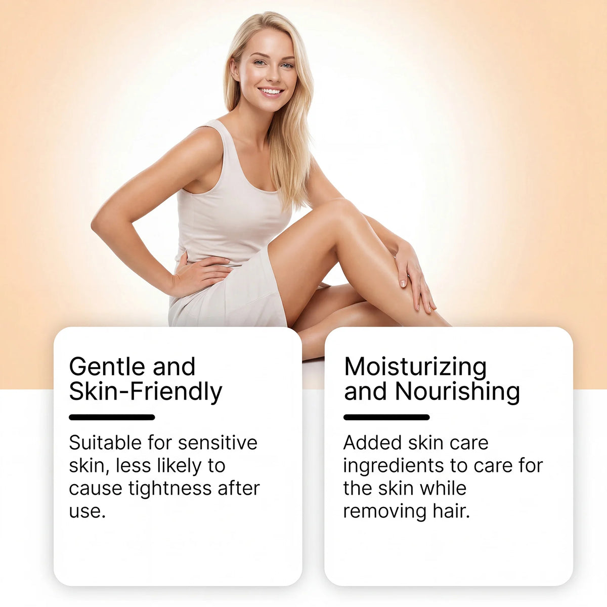 Painless Hair Removal Cream for Sensitive Skin