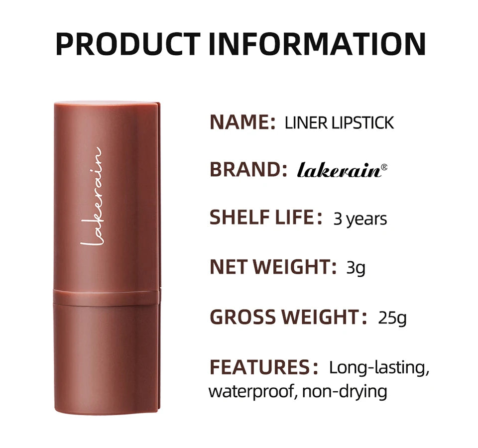 2-in-1 Waterproof Matte Lipstick and Lip Liner - 13