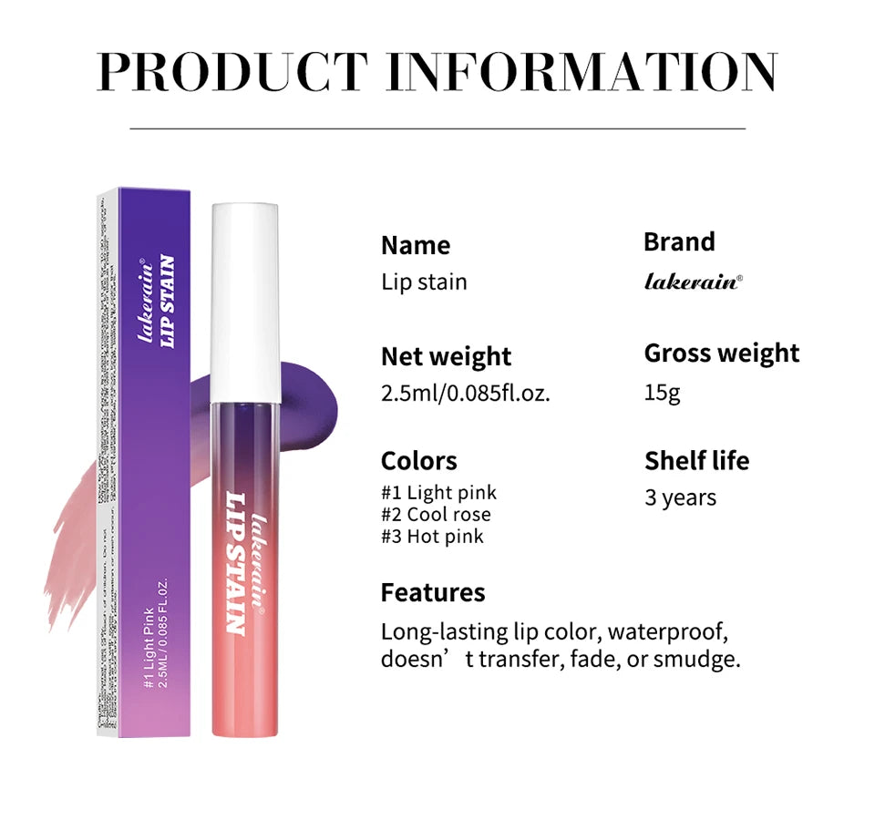 Long-Lasting Waterproof Peel-Off Lip Stain