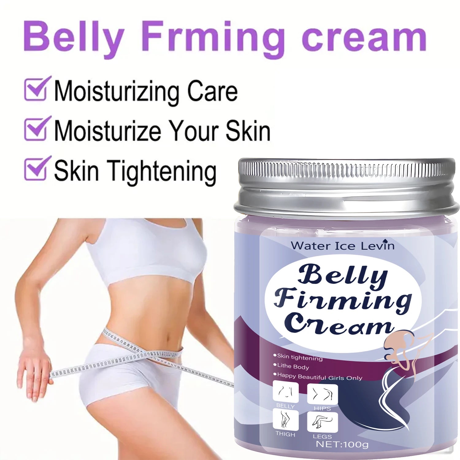 Belly Firming Cream Skin Tightening Body Lotion for Abdomen and Thighs - 2