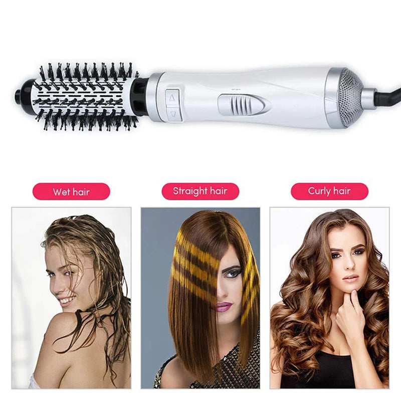 3-in-1 Rotating Hair Dryer Brush Volumizer and Hot Air Styler - 5