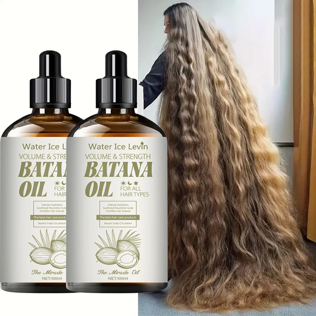 Batana Oil Hair Treatment with Coconut and Jojoba Oils for Hair Care