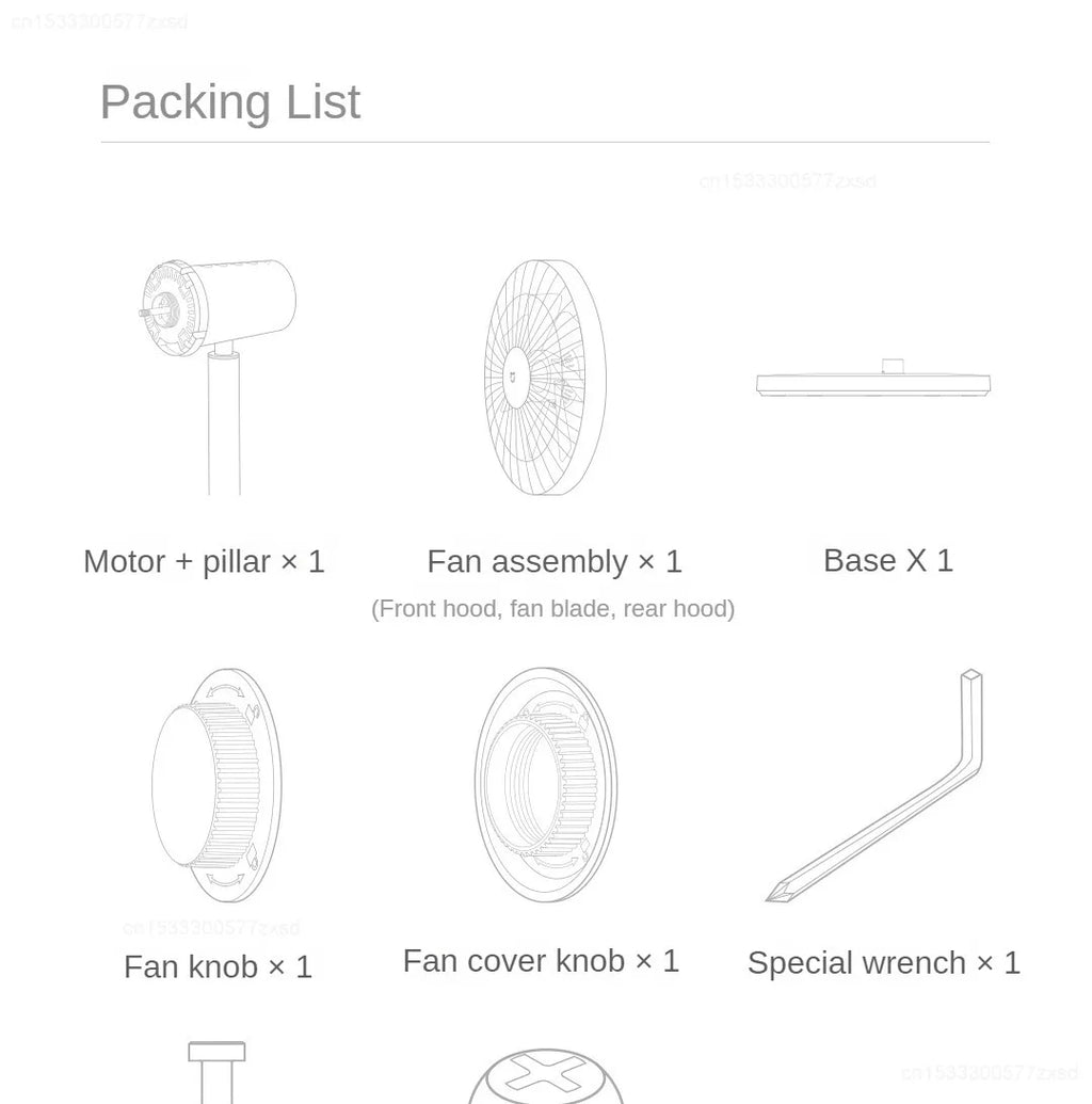 Mijia 1X Smart Standing Fan DC Frequency Conversion Electric Floor Fan