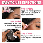 Lace Wig Glue Adhesive and Remover Set with Dual Ended Applicator