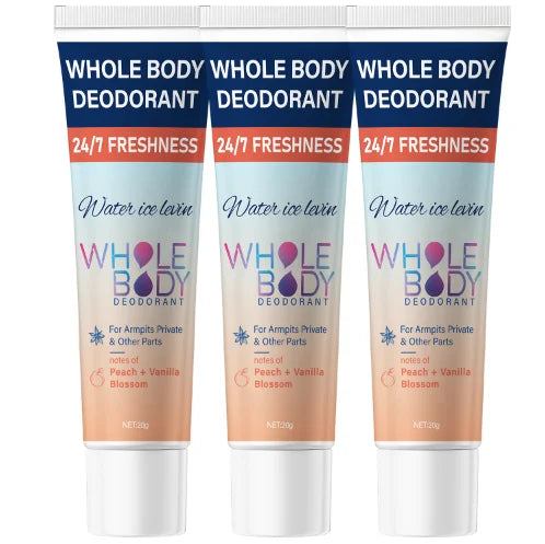 Whole Body Deodorant Cream for Odor Control and Freshness Peach Vanilla - 8