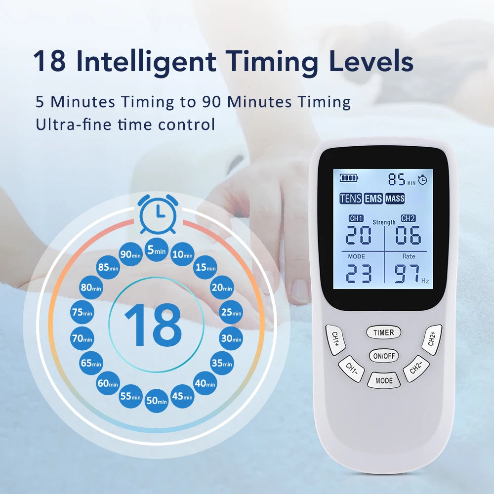 Digital TENS EMS Muscle Stimulator for Pain Relief and Recovery