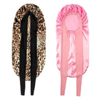 2 Pack Silk Sleep Bonnet Adjustable Hair Protection Cap for Frizz Control