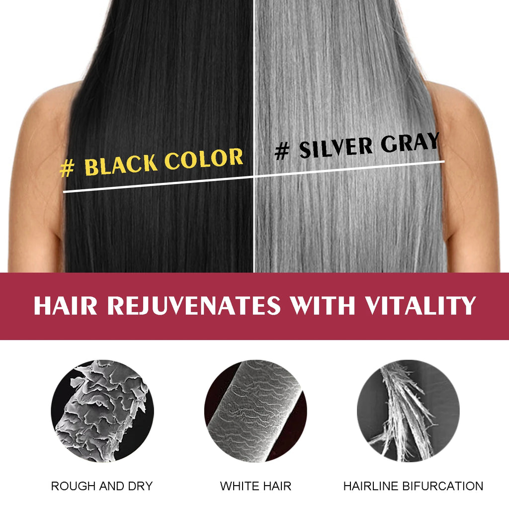 3 In 1 Wine Red Hair Dye Shampoo Natural Herbal Instant Color 100ml