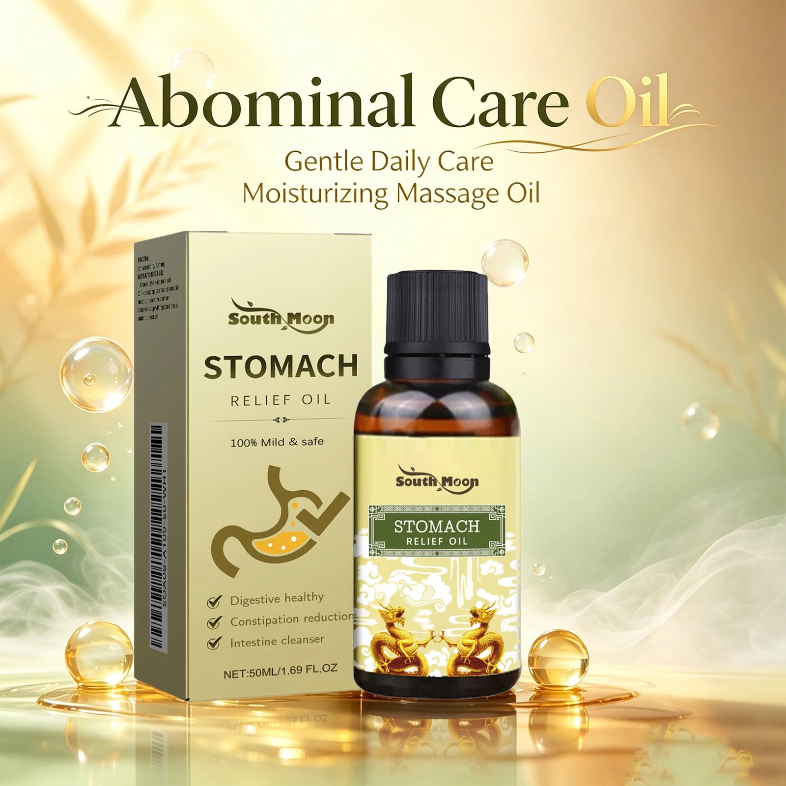 Herbal Abdominal Massage Oil for Natural Stomach Relief - 3