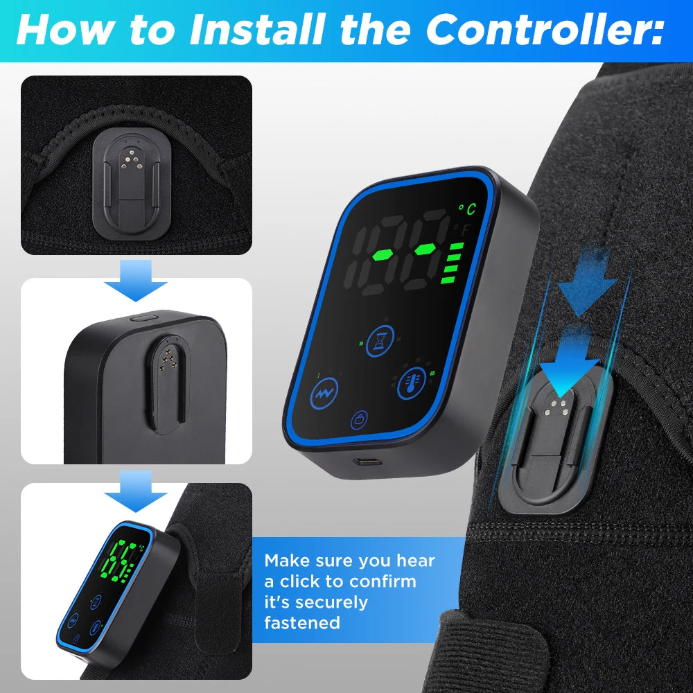 Wireless App-Controlled Heated Shoulder Massager for Muscle Relief - 15