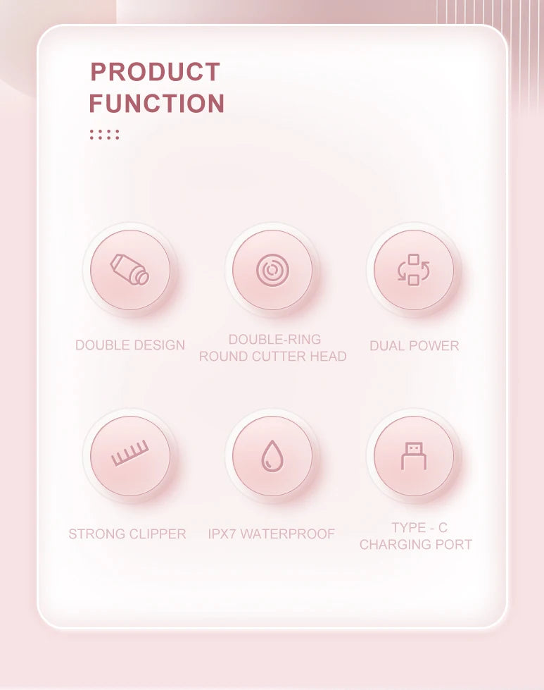 Electric Waterproof Shaver for Women Bikini and Body Hair Removal