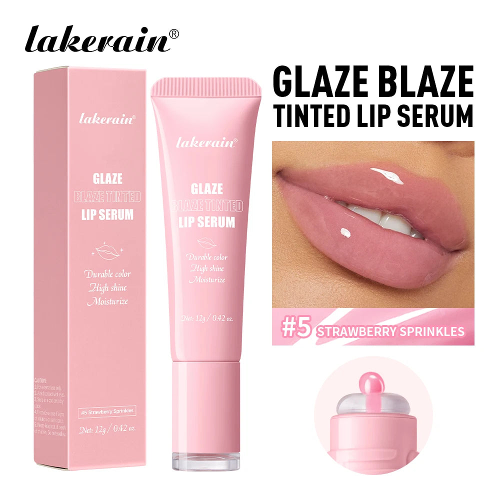 Hydrating Tinted Lip Gloss Serum for Shiny Plump Lips - 19