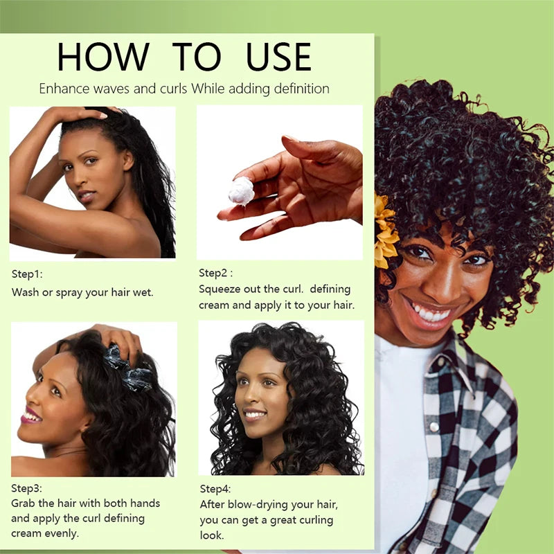320g Shea Oil Hair Styling Cream for Curly and Wavy Hair Definition