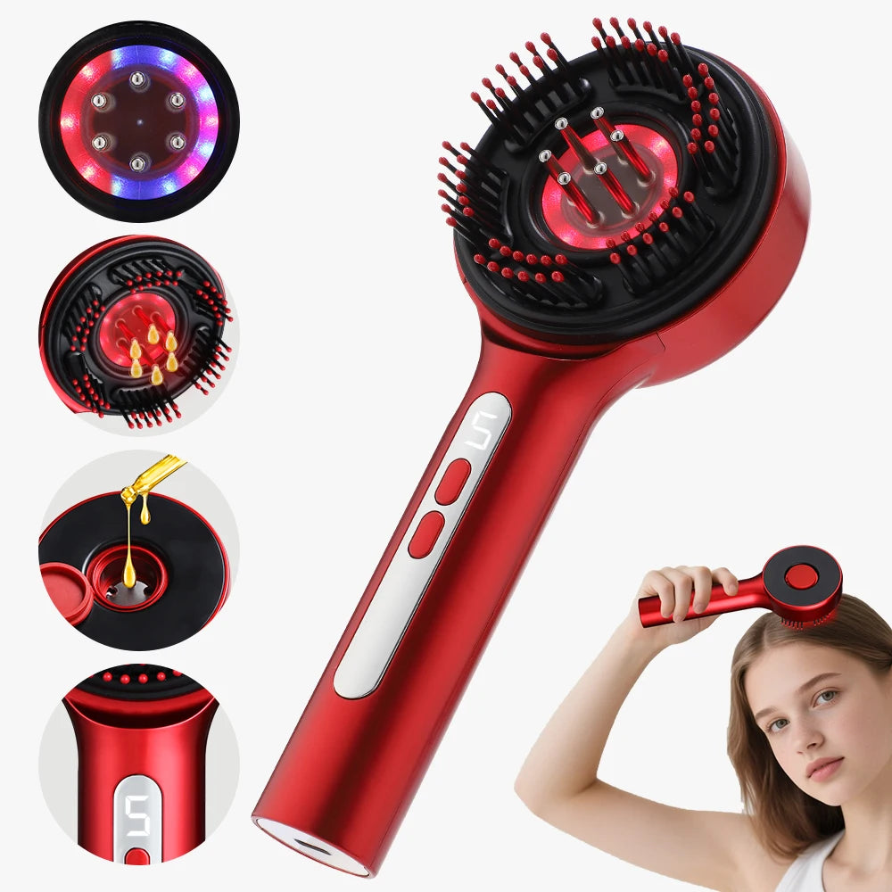 Electric Scalp Massager and Hair Growth Serum Applicator Comb - 1