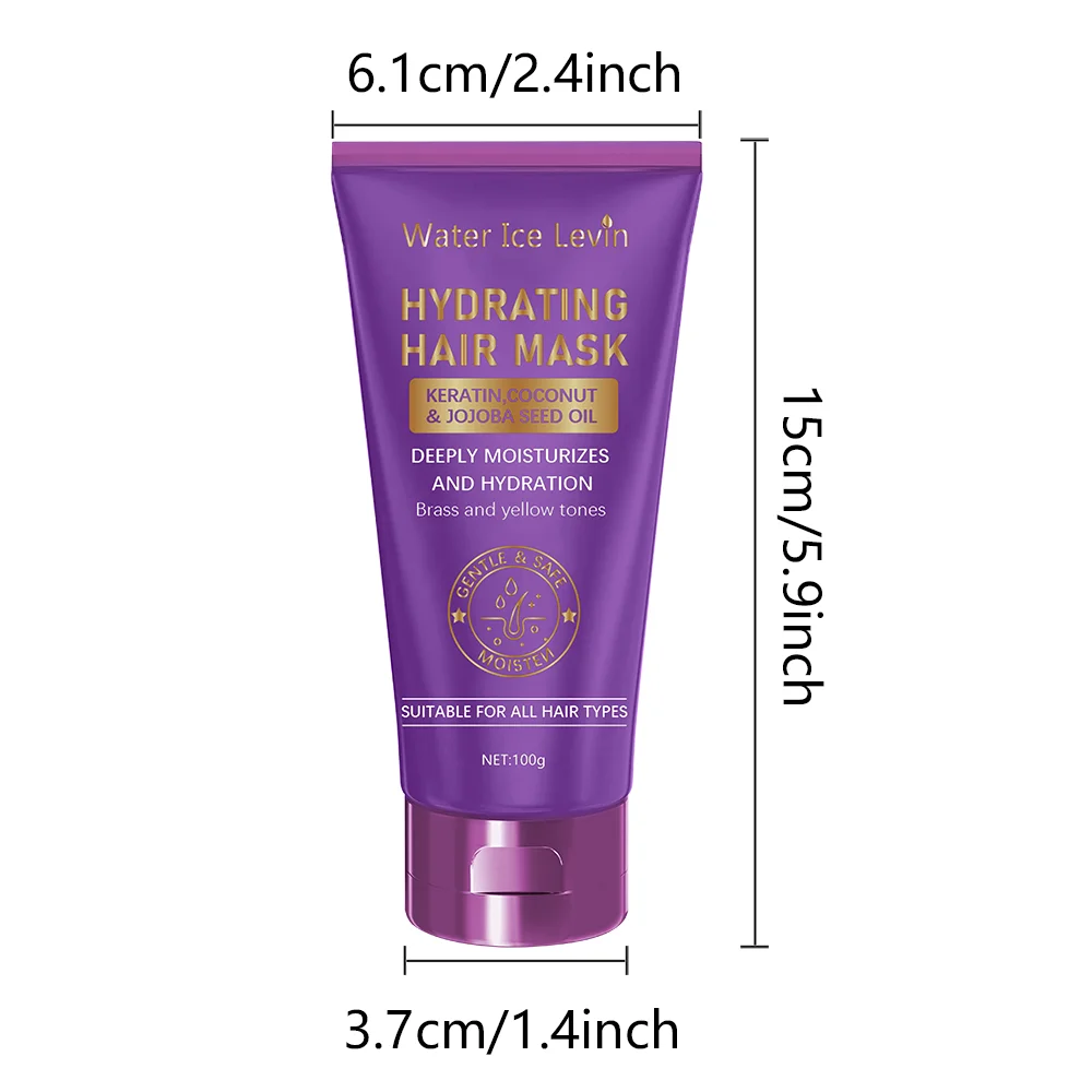 Keratin Purple Hair Mask 100g Deep Conditioning Treatment - 7