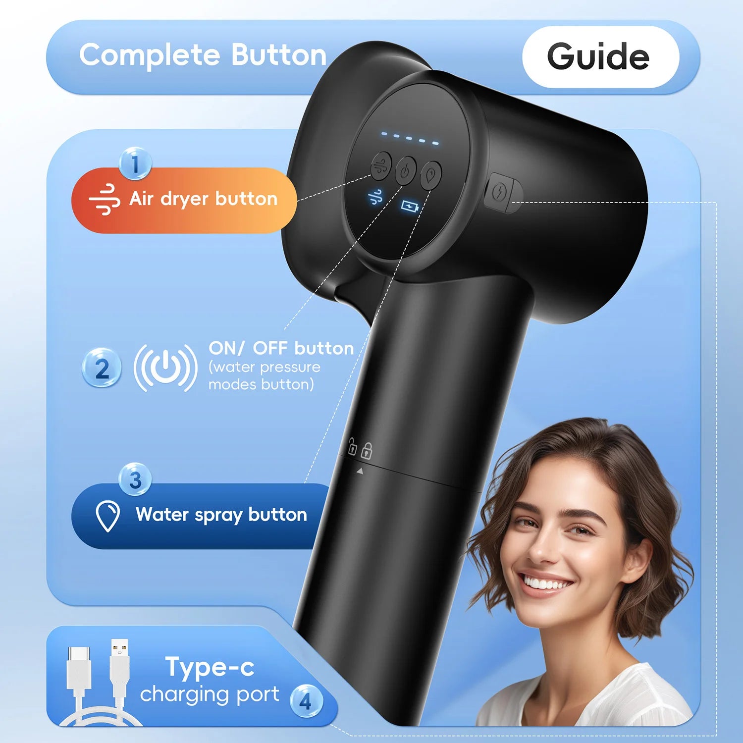Electric Ear Wax Removal Irrigator with Drying Function - 13