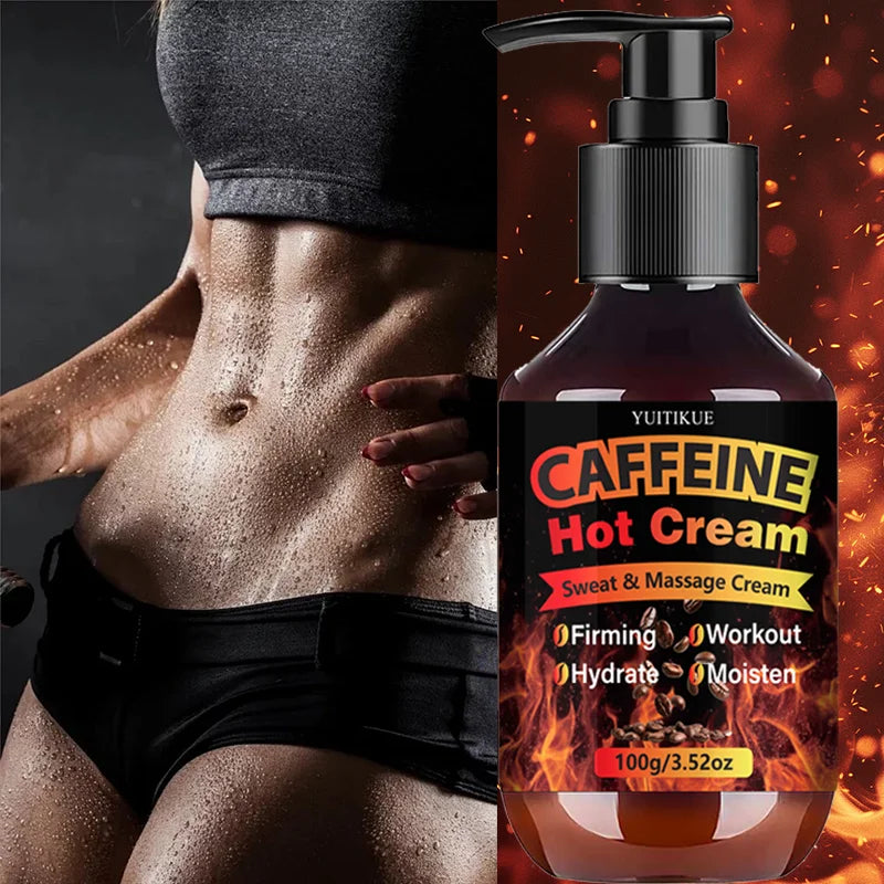Yuitikue Caffeine Hot Cream Firming Sweat and Workout Body Massage Gel