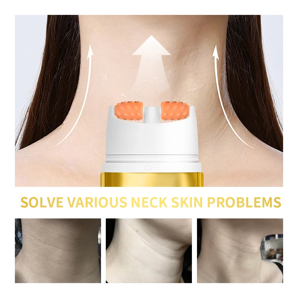 Firming Neck Cream with Massage Roller for Crepey Skin